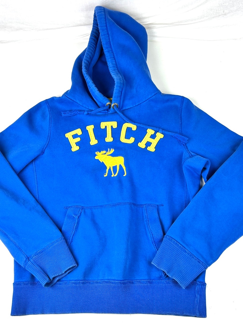 Abercrombie & Fitch Hoodie Mens M Blue Muscle Sweater Sweatshirt Heavyweight